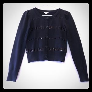 Xhiliration Black cardigan with Black sequins (A7)